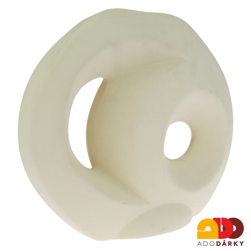 Kulatá keramická váza béžová