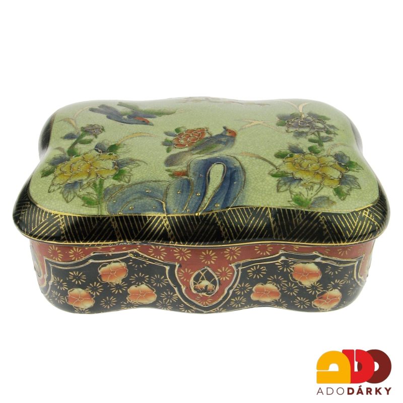 Dóza čínský porcelán 21 cm