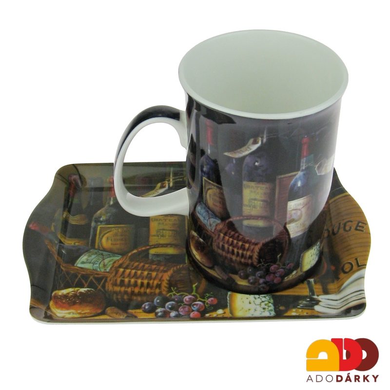 Hrnek s táckem Víno 0,3l