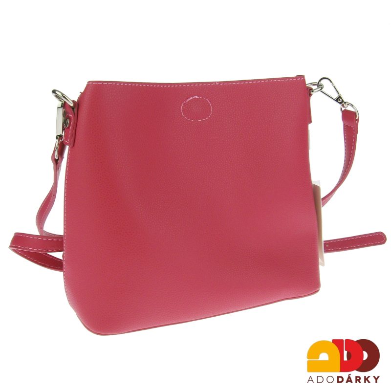 Průhledná kabelka David Jones červená 23 cm