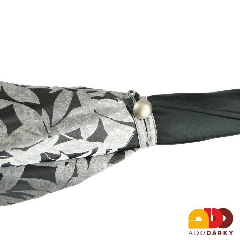 Ručně šitý dámský deštník Stříbrné lístky