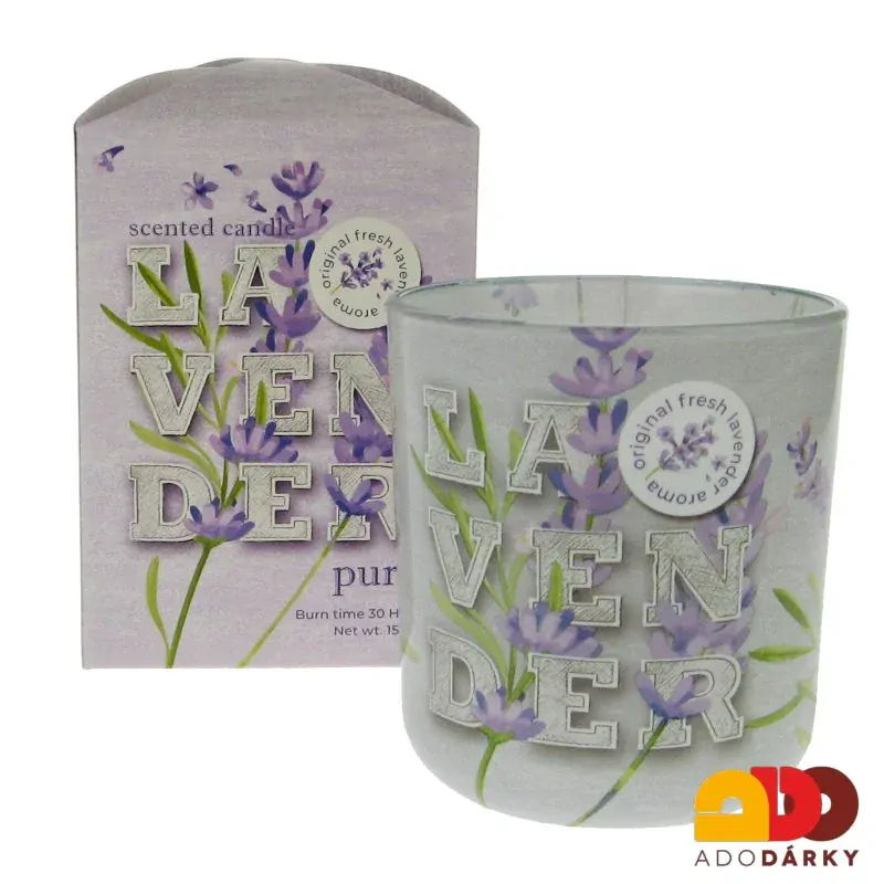 Svíčka ve skle Lavender Pure Ø 7,8 x 8,5 cm