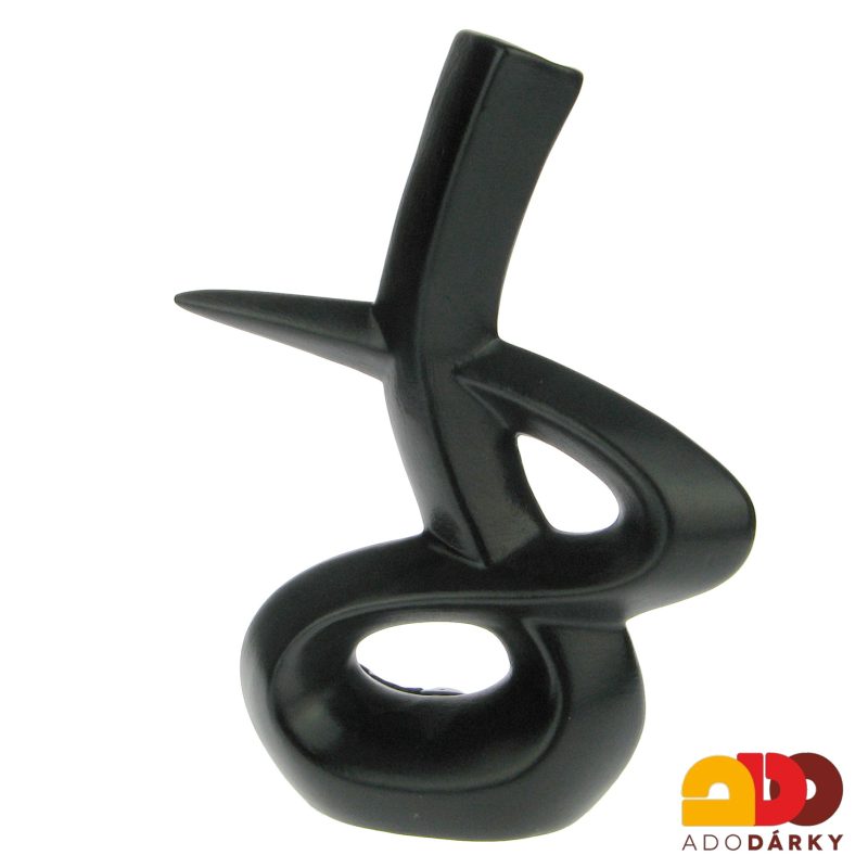 Keramická váza zdobená ornamenty 24 cm