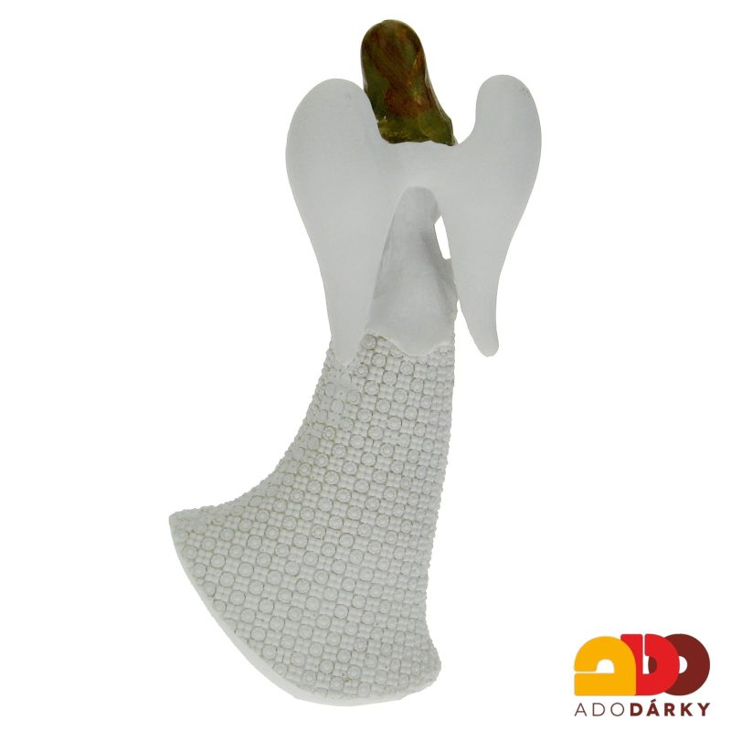 Tančící anděl ve vzorovaných šatech 19 cm