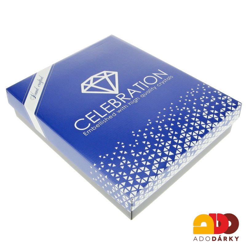 Černé flétny na šampaňské Swarovski 210 ml sada 2 ks