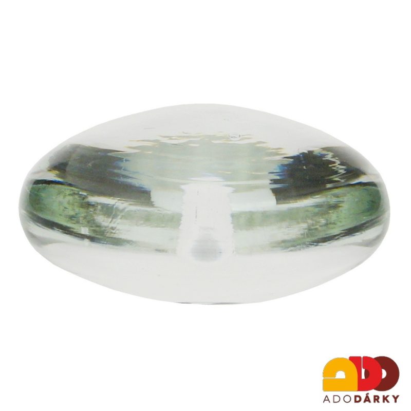 Skleněné těžítko čiré s bublinkou 8 cm