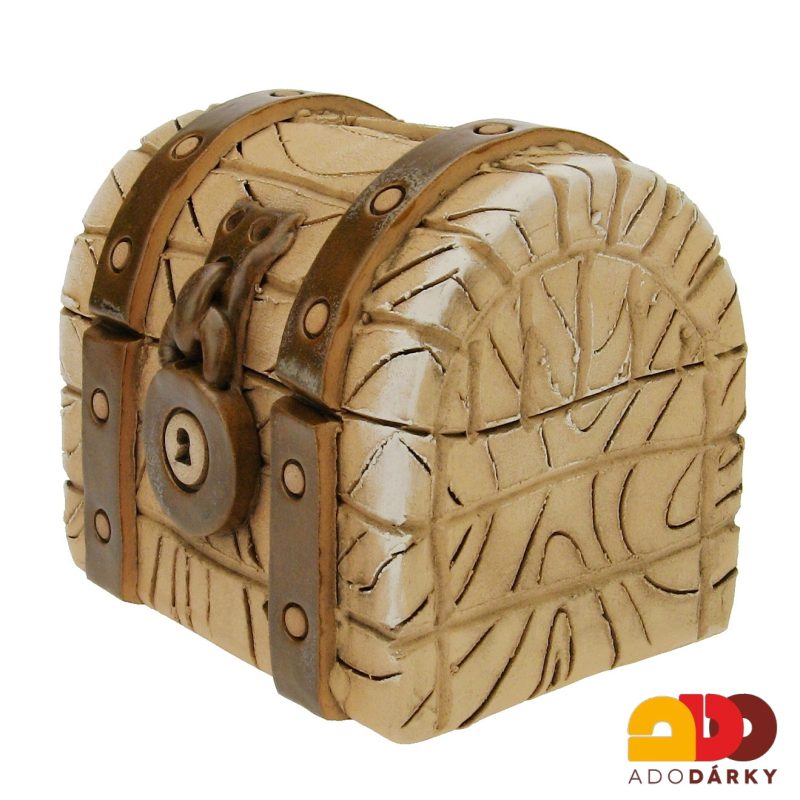 Pokladnička truhla hnědá 11 cm