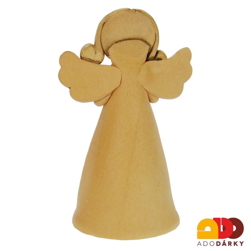 Svícen anděl se srdíčkem 15 cm