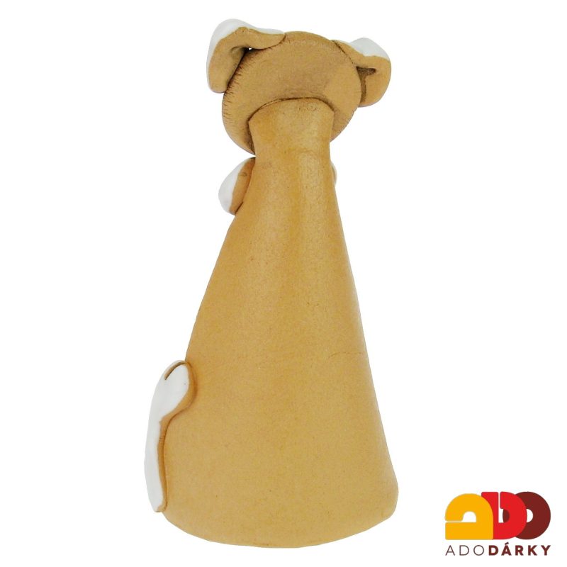 Svícen pejsek bílý 15 cm