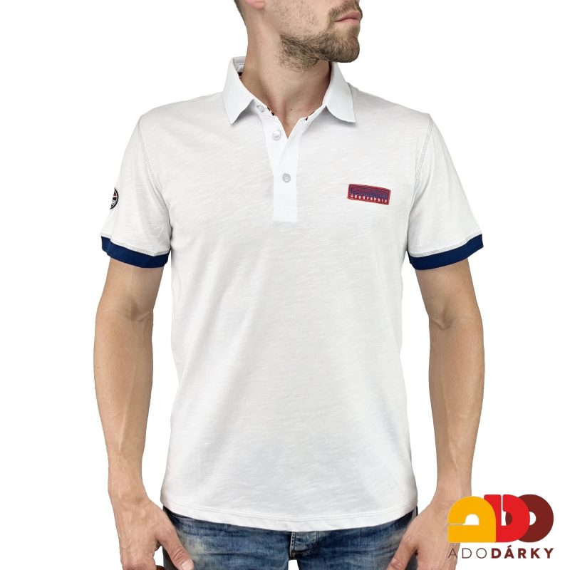 Pánská polokošile krátký rukáv bílá