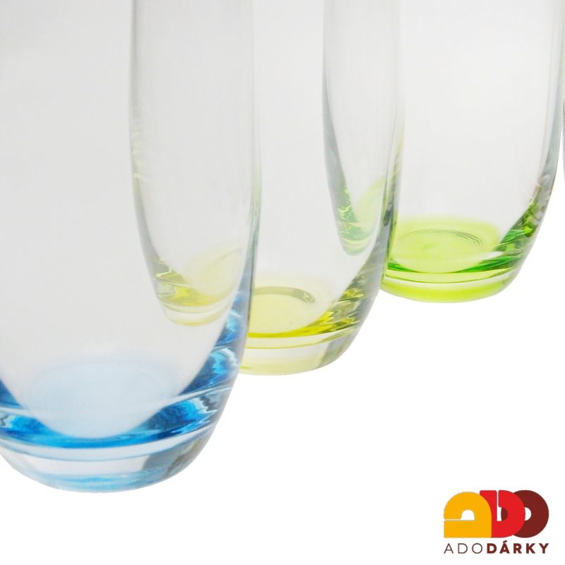 Sklenice na vodu Rainbow 350 ml, sada 6 ks