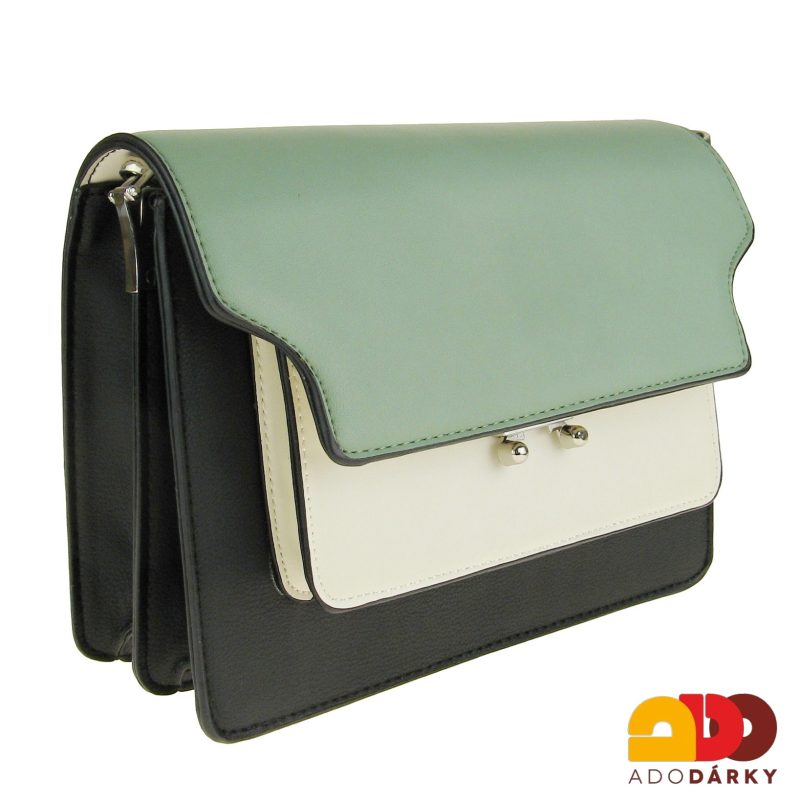 Kabelka zelená na patent 23 cm