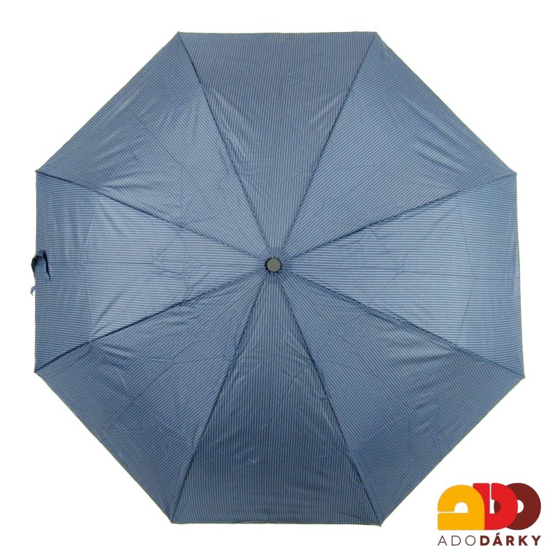 Skládací deštník pruhovaný, modro černý