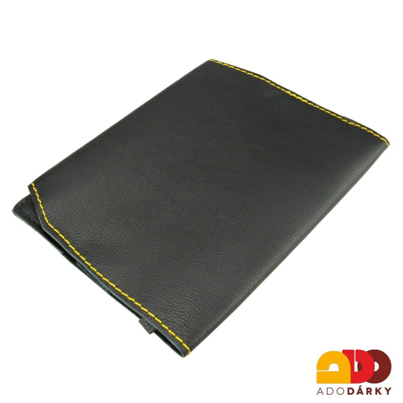 Kožený obal na knihy - Černý se záložkou var III. 