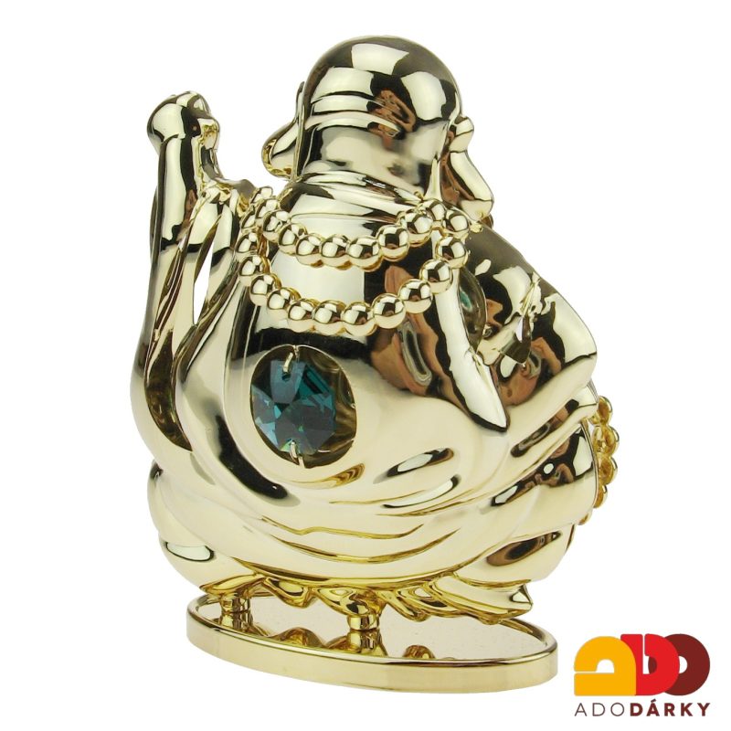 Budha Crystocraft 24K zlacená figurka