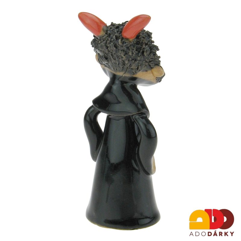 Zvonek čert s rohama 12,5 cm