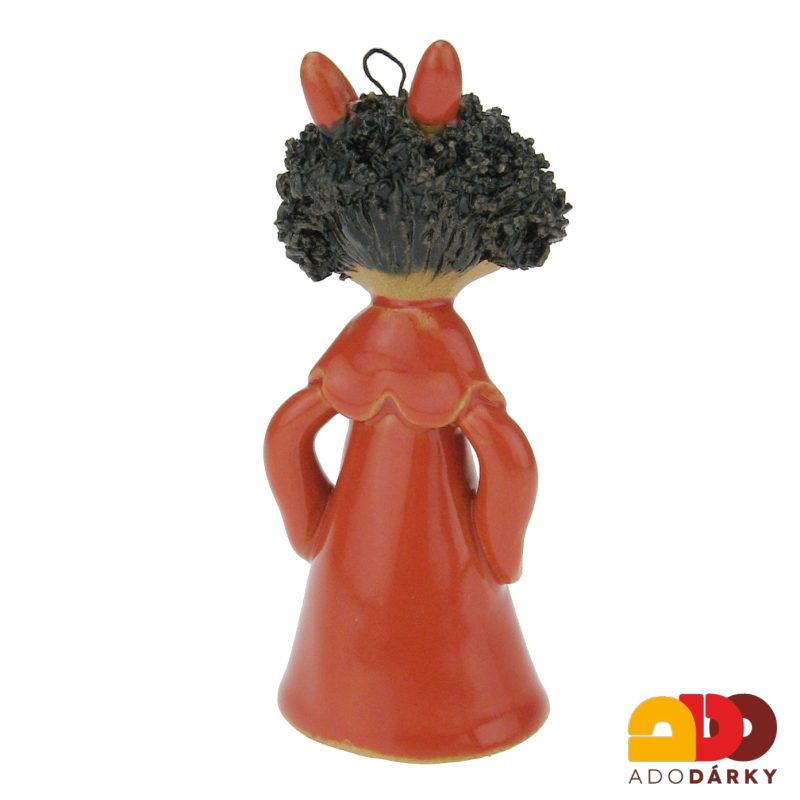 Zvonek čertice s rohama 11 cm