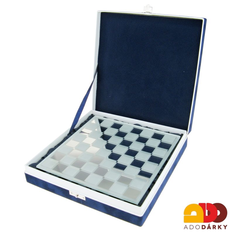 Cestovní skleněné šachy 18 x 18 cm