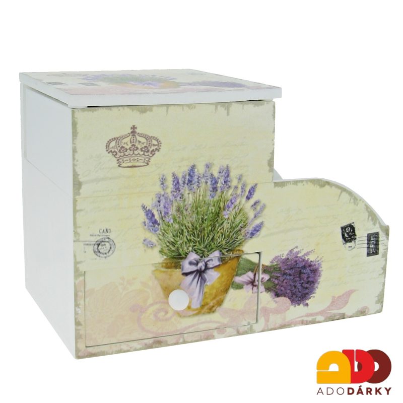 Šperkovnice ze dřeva Provence 21 cm