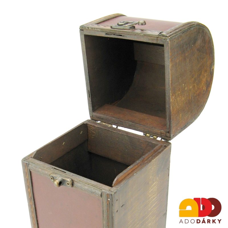 Dřevěná krabice na víno 35 cm