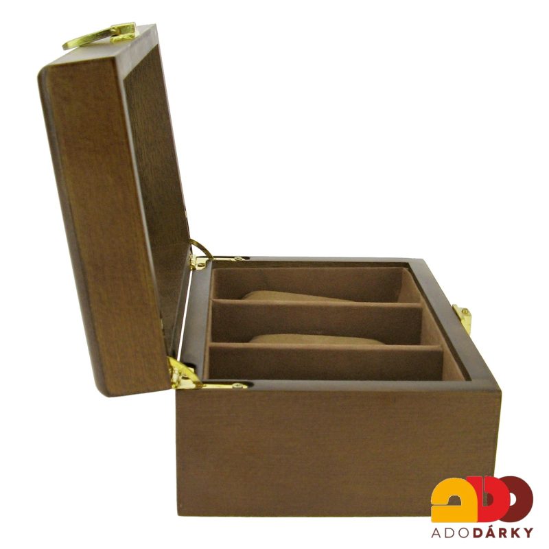 Šperkovnice se skleněným víkem 18 cm