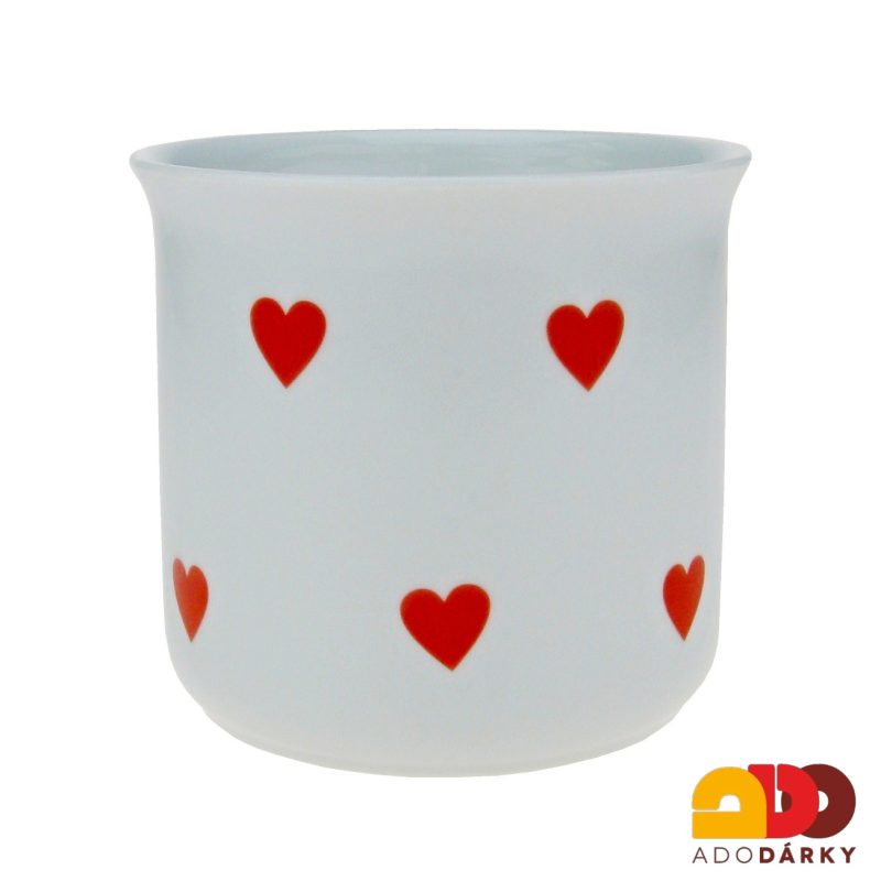 Porcelánový hrnek srdce červený 650 ml
