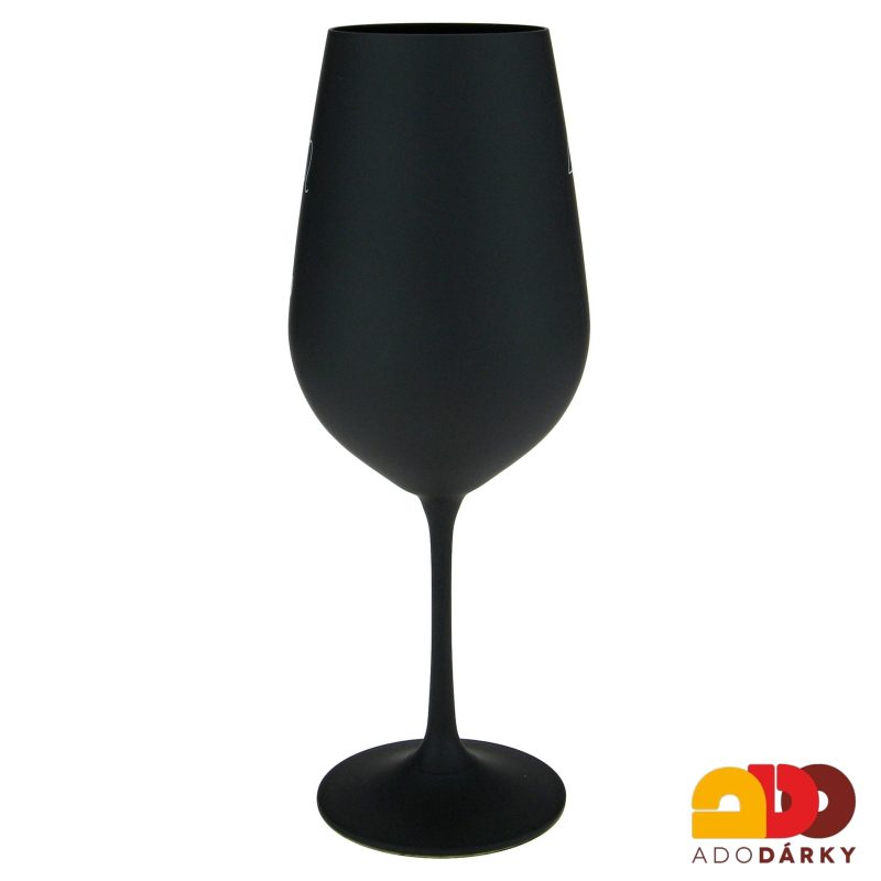 Černá číše na víno znamení Štír 0,55 l