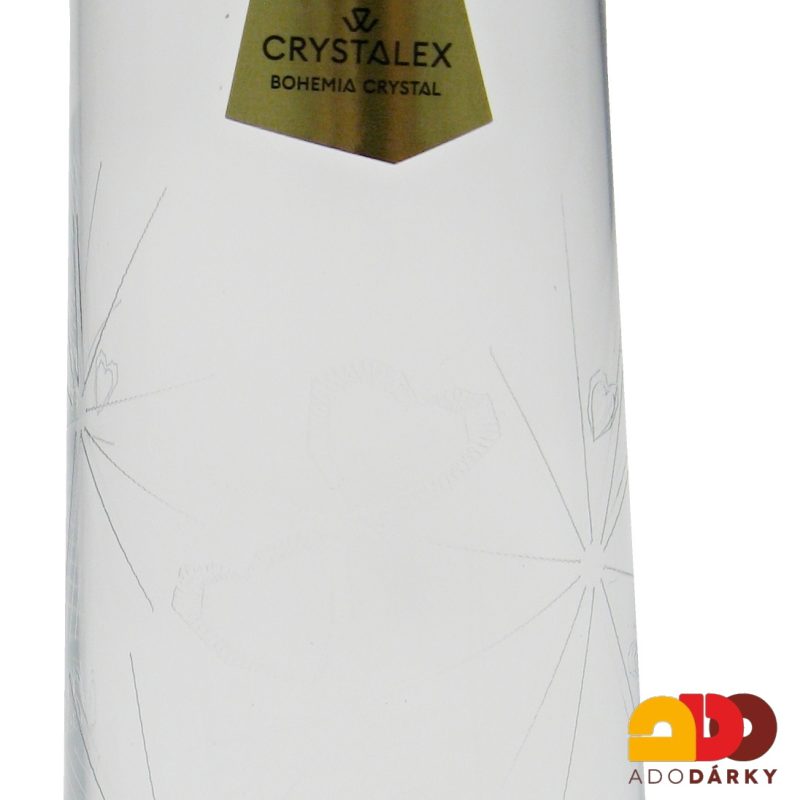 Sklenice se srdci čiré 250 ml, sada 2 ks