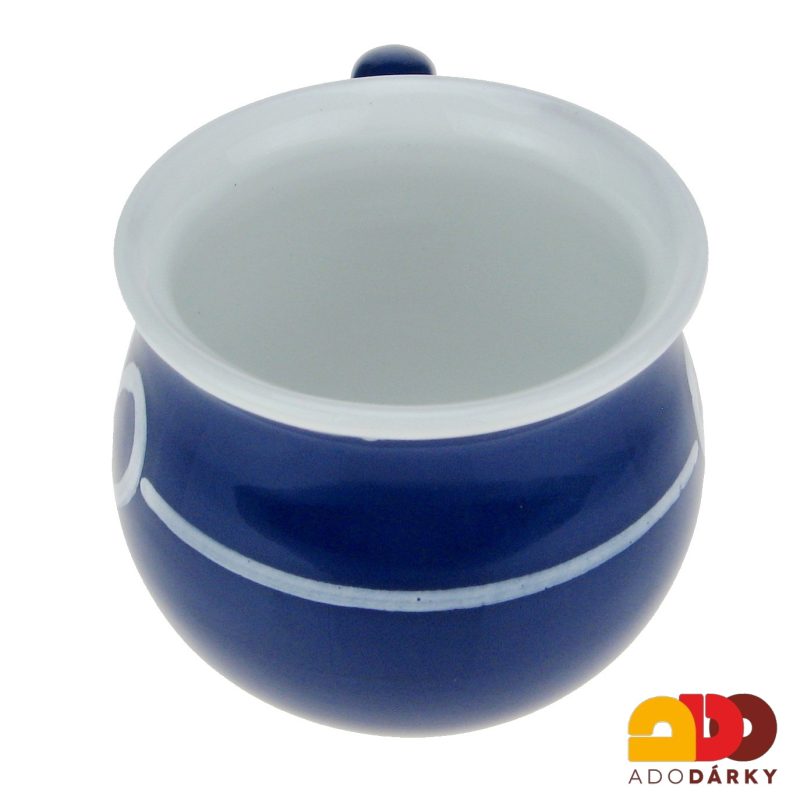 Hrnek baculatý se srdíčkem modrý 0,4l