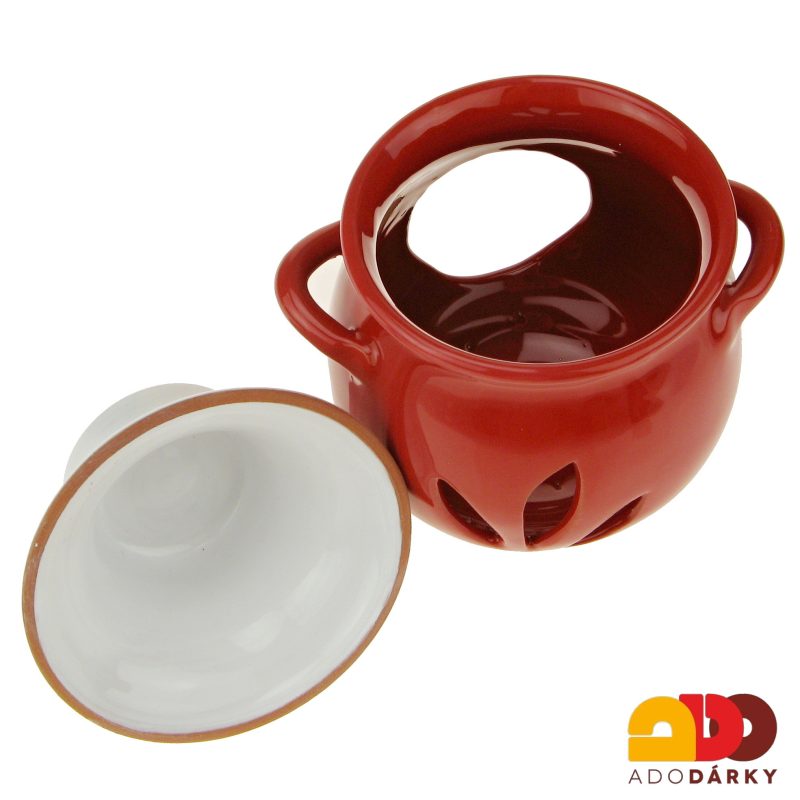 Aromalampa baňatá červená 12,5 cm