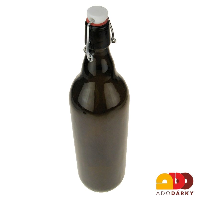 Láhev na pivo s plastovým uzávěrem 1l