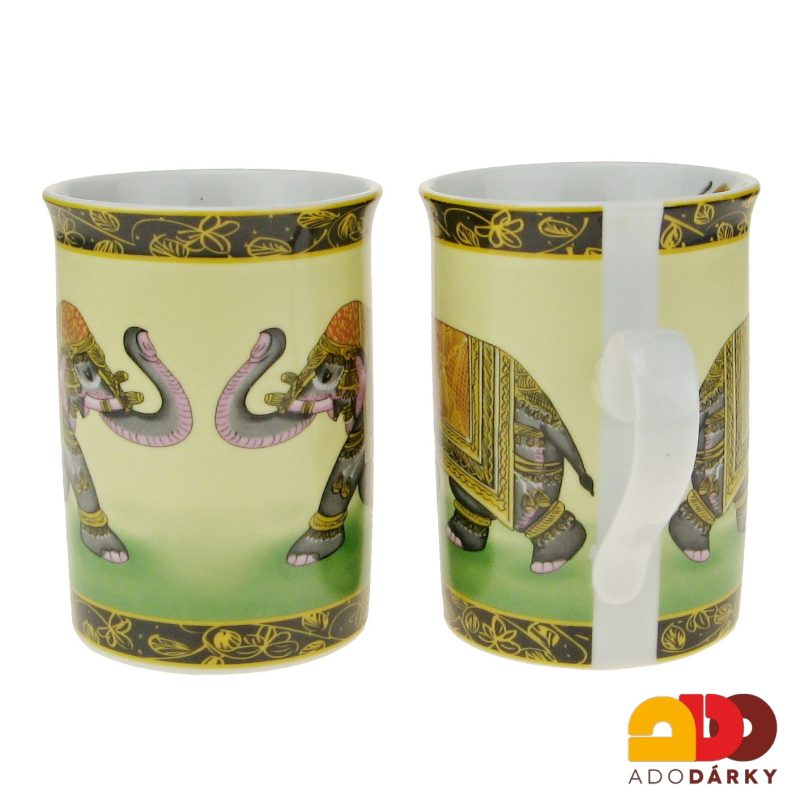 Duo hrnky s odkladači na čajové sáčky sloni 250 ml