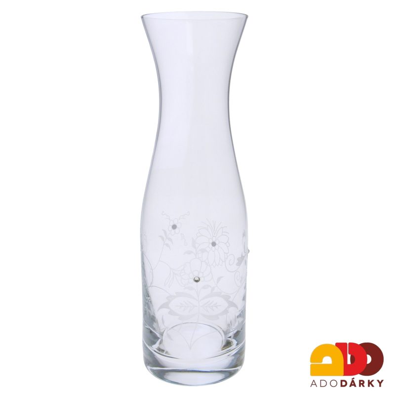 Sada sklenic s karafou Preciosa s cibulákovým dekorem