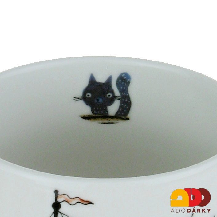 Hrnek kočky na loďce 0,43 l