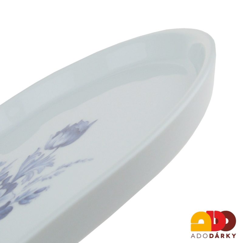 Tác ve tvaru srdce - modré květy 21,5 cm