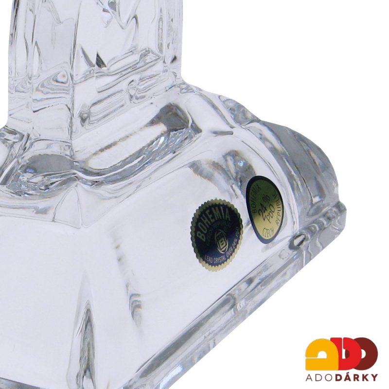 Skleněný kříž na podstavci 27,5 cm