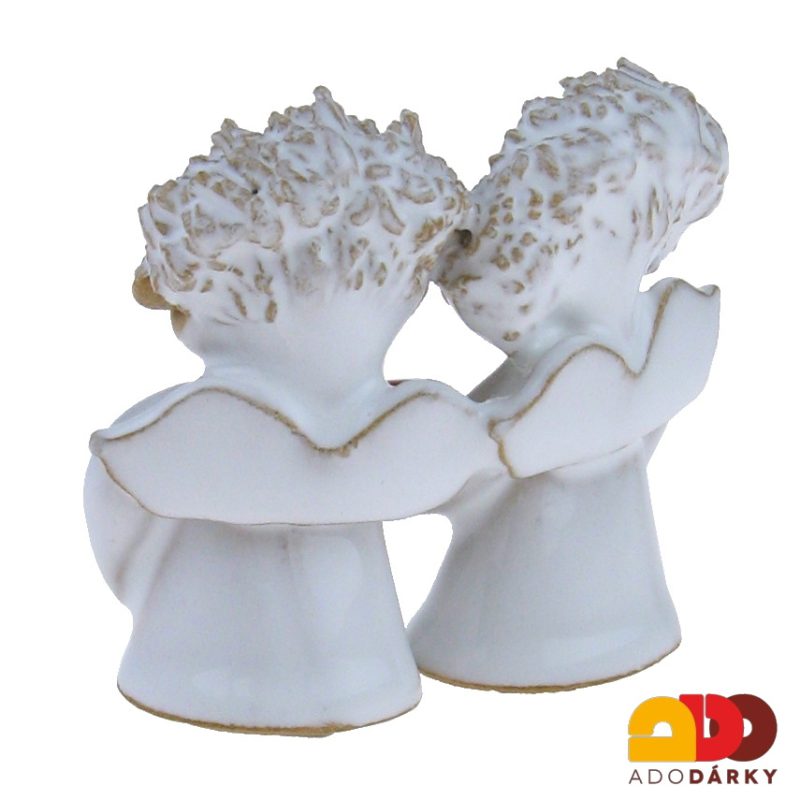 Anděl s andělkou se srdíčkem 6,5 cm