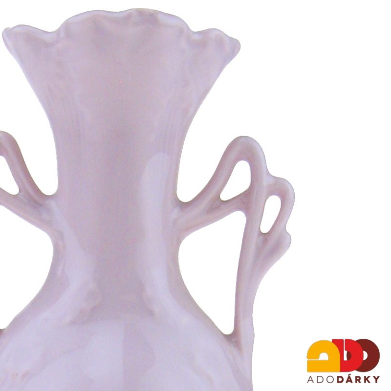 Amfora růžový porcelán pomněnky 13 cm