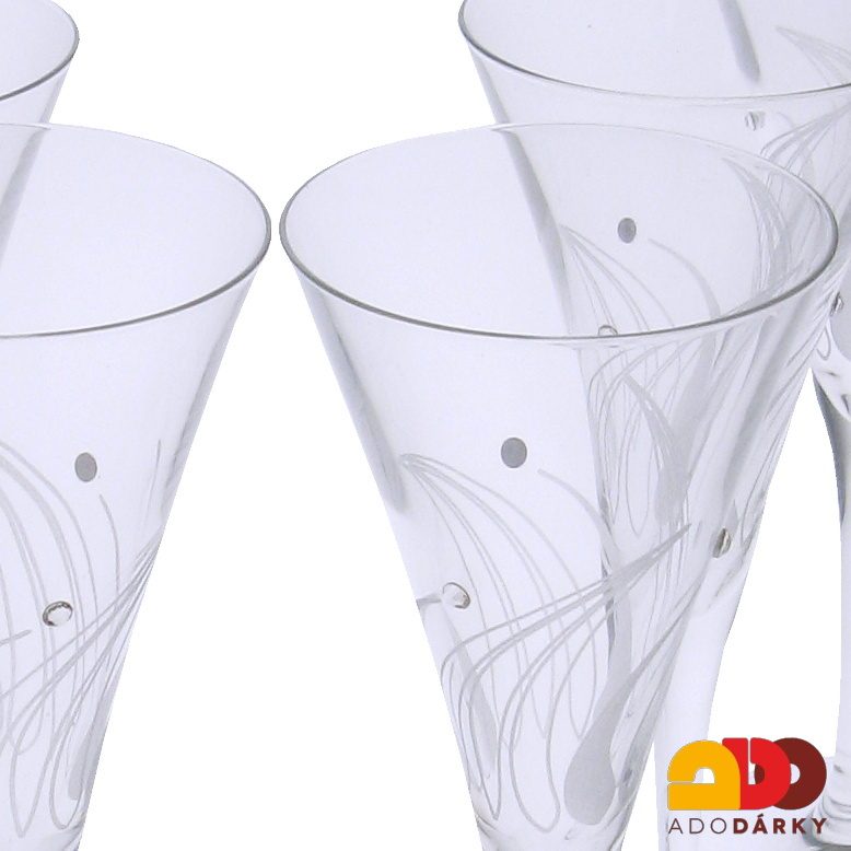 Sklenice na víno Swarovski 200 ml sada 6 ks