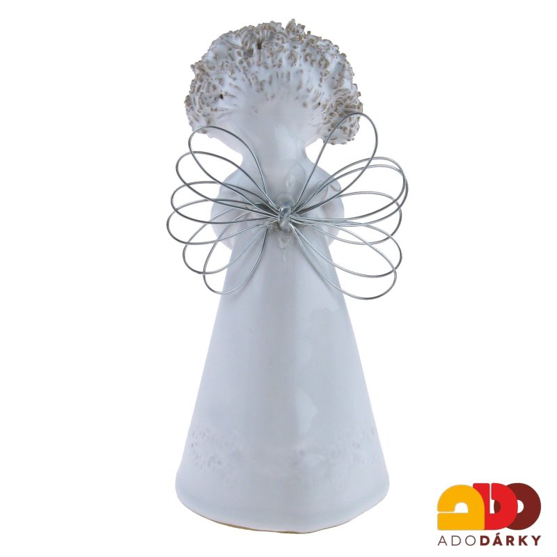 Anděl s drátěnými křídly s hvězdičkou 15 cm
