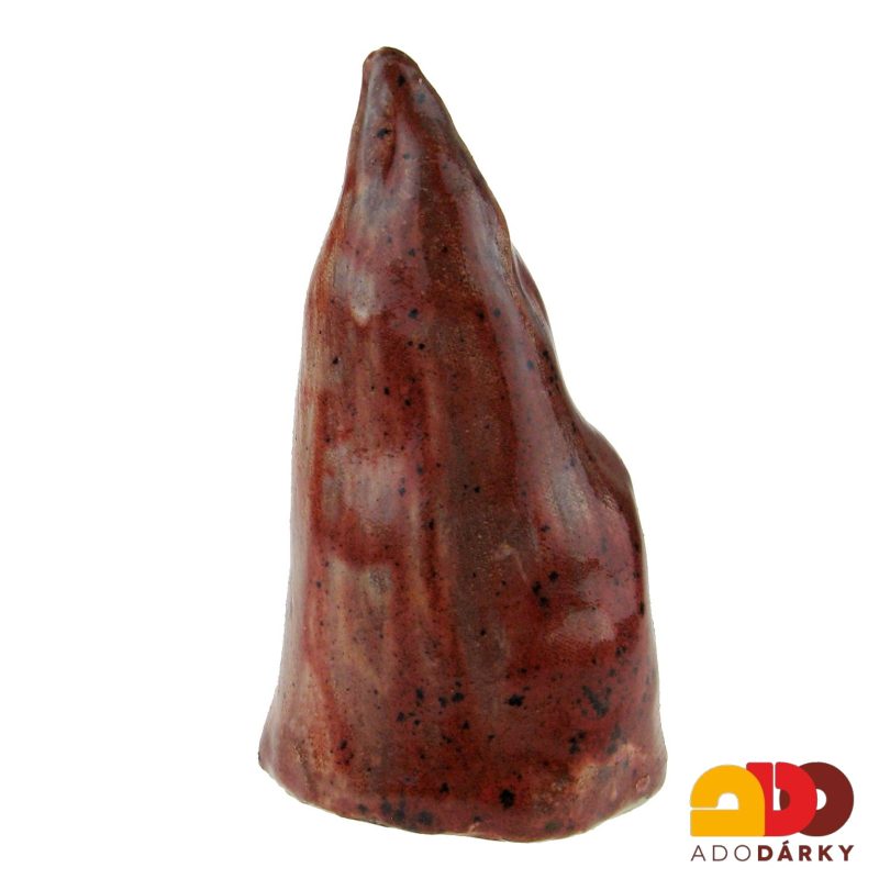 Keramický trpaslík červený 15 cm