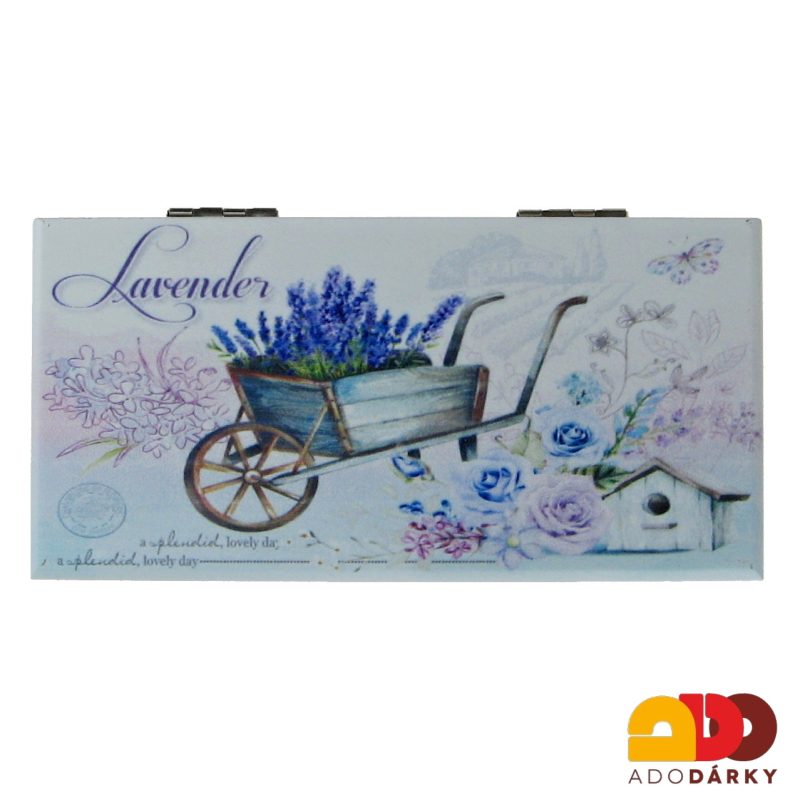 Šperkovnice - kolečko s levandulí 16 x 19,5 x 8 cm