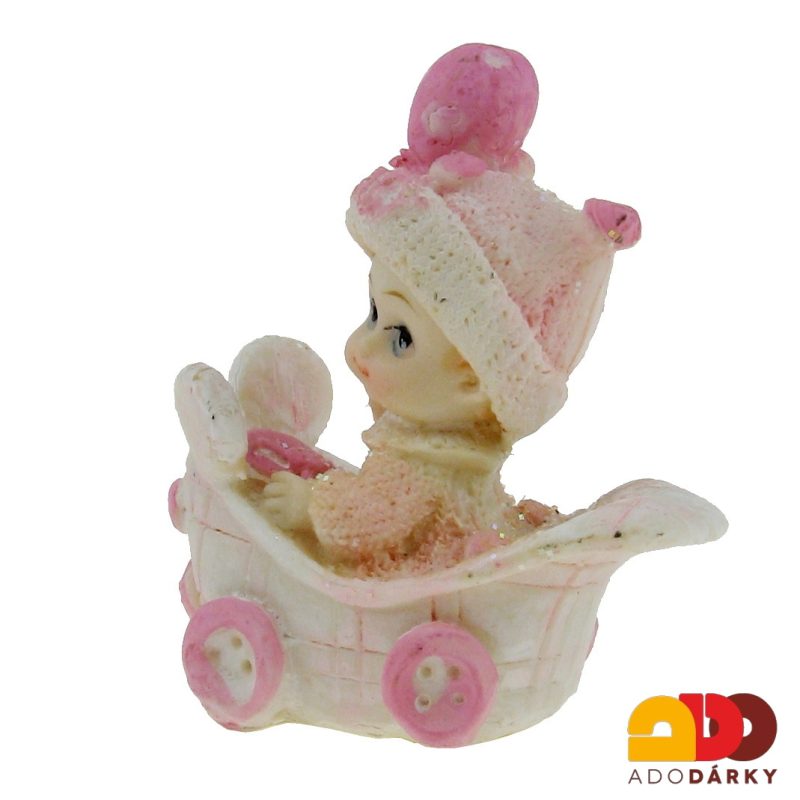 Figurka miminka - holka v kočárku 7,5 cm