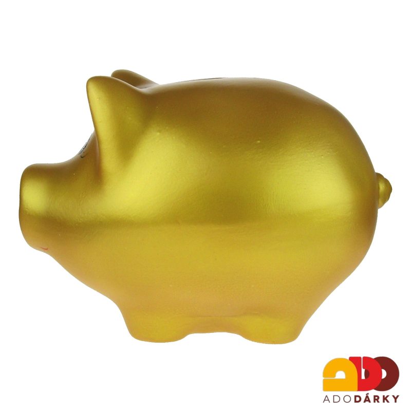 Pokladnička prase zlaté MAXI 33 cm
