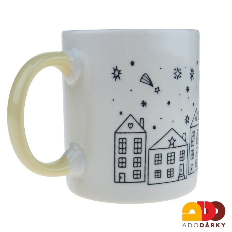 Hrnek s domečky a hvězdami 0,35 l