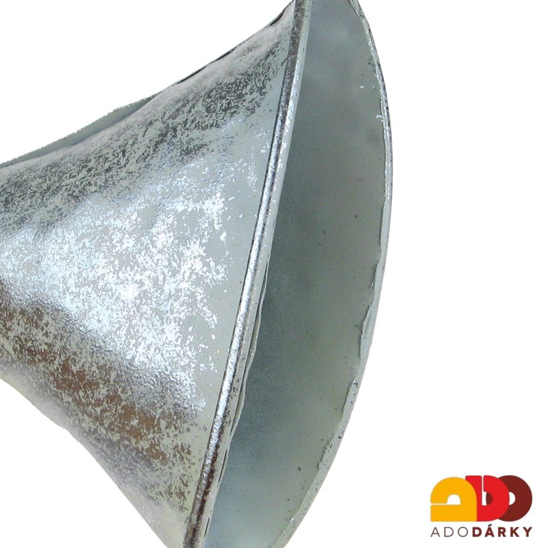 Plechový anděl houpající se stříbrný 20,5 cm