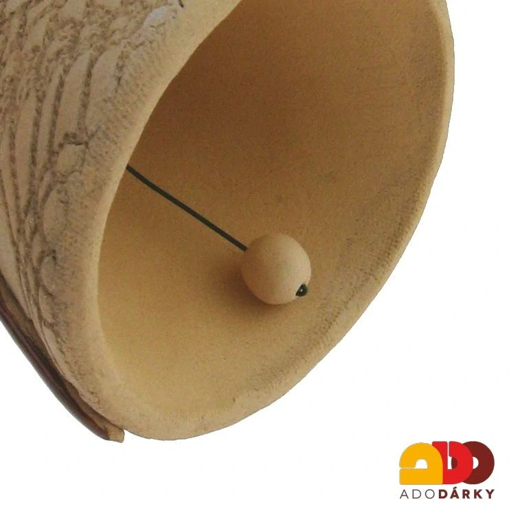 Zvonek anděl s květinkami 14,5 cm