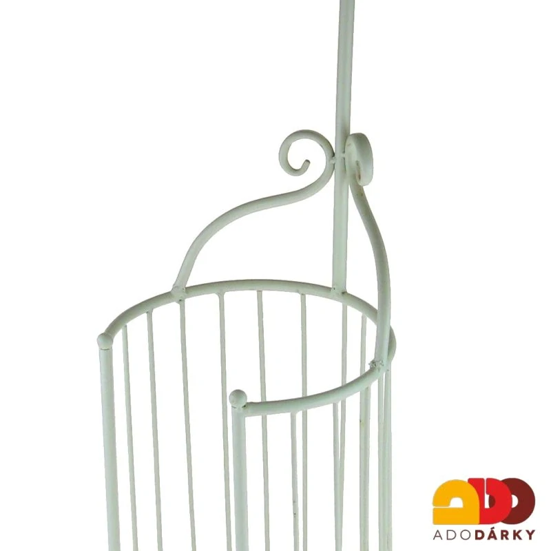 Kovový stojan na toaletní papír bílý 86,5 cm - II. jakost