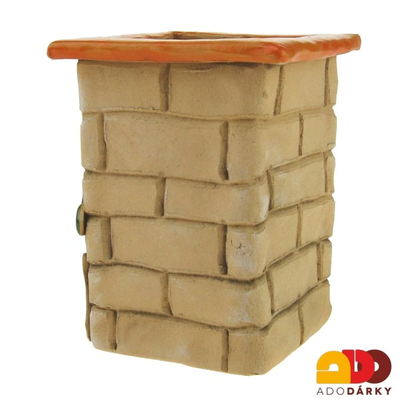 Tužkovník s kominíkem "Pro štěstí" s oranžovým okrajem