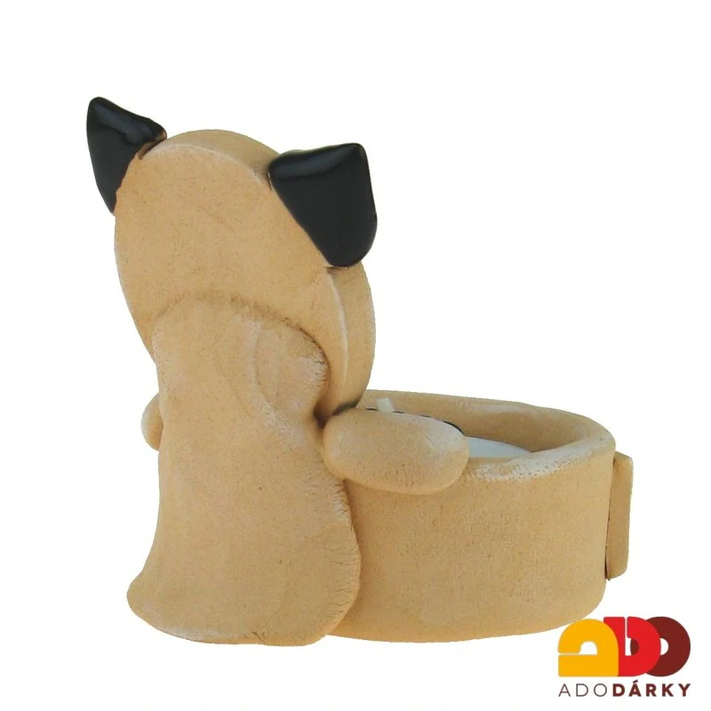 Svícen s černou kočkou Ø 7,5 cm